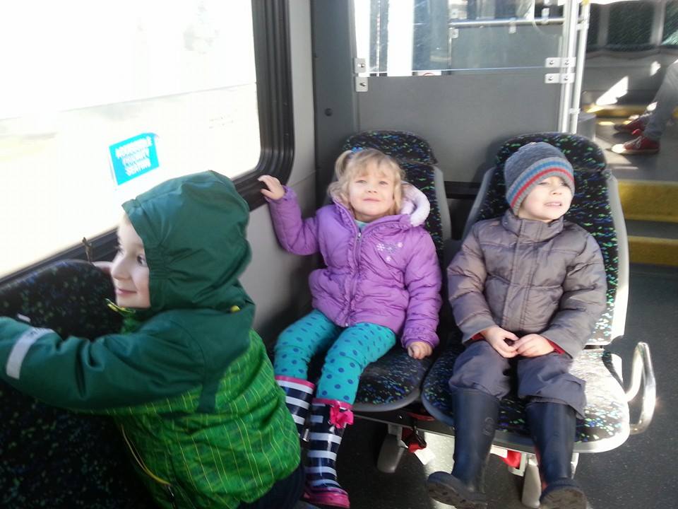 On the bus!